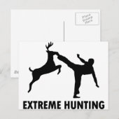 Extreme Hunting Deer Karate Kick Postkarte (Vorne/Hinten)