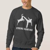 Extreme Hunting Deer Karate Kick Sweatshirt (Vorderseite)