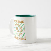Extreme im Garten arbeitenTasse Z Zweifarbige Tasse (Vorderseite Links)