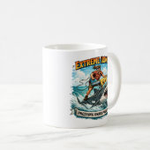 Extreme Ironing Shark Mug Kaffeetasse (VorderseiteRechts)