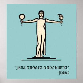 Extreme Justice Französisch Vintager Zitat Terence Poster