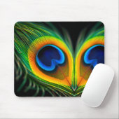 Extreme Macro Peacock Feather Eye Mousepad (Mit Mouse)