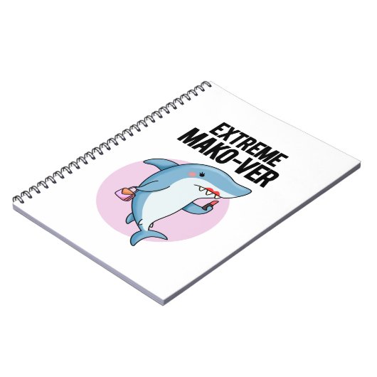 Extreme Mako-ver Niedlich Mako Shark Pun Notizblock (Linke Seite)
