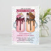 Extreme Milkshakes Geburtstagsparty Einladung (Stehend Vorderseite)