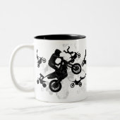 Extreme Motocross Stuntmen Zweifarbige Tasse (Links)