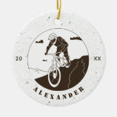 Extreme Mountain Biking Radsport Sport Cyclist Nam Keramik Ornament (Vorne)
