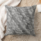 Extreme Overlay von grau geprägten Quadraten Kissen (Decke)