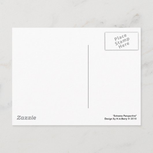 Extreme Perspektive Postkarte (Rückseite)