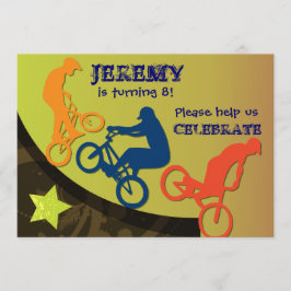 Extreme radfahrende kundenspezifische einladung