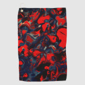 Extreme rote Flecken an grauen Kanten - dunkler Hi Golfhandtuch (Vorderseite)