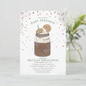 Extreme Schokolade Milkshake Baby Sprinkle Einladung (Stehend Vorderseite)