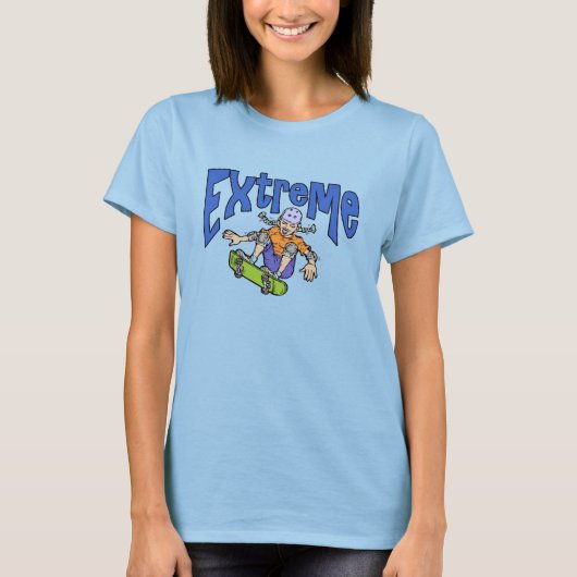 Extreme Skate Board Girl T-Shirt (Vorderseite)