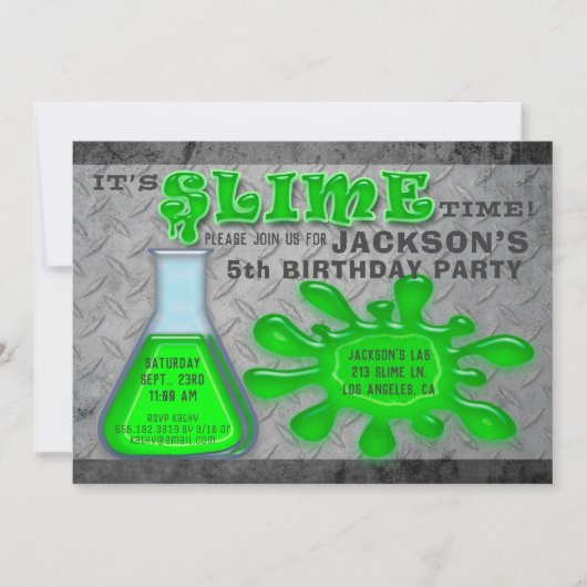 Extreme Slime Boys Geburtstagsparty Einladung (Vorderseite)