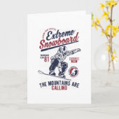 Extreme Snowboarden Karte (Gelbe Blume)