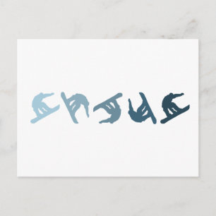 Extreme Snowboarden Postkarte