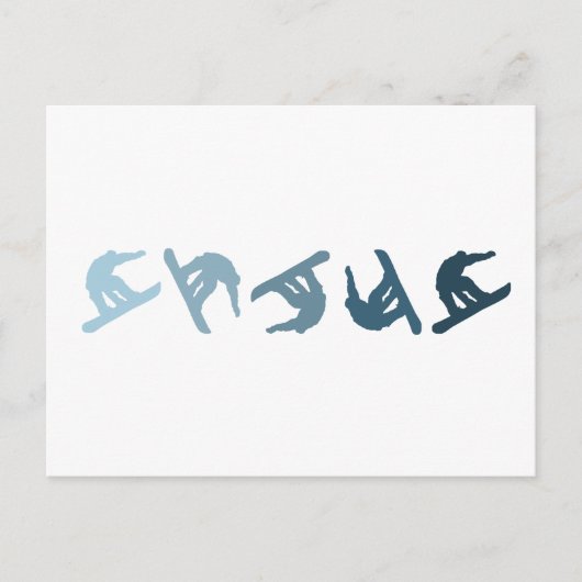 Extreme Snowboarden Postkarte (Vorderseite)