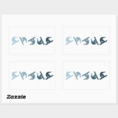 Extreme Snowboarden Rechteckiger Aufkleber (Blatt)