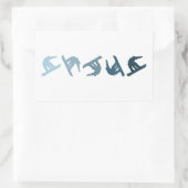 Extreme Snowboarden Rechteckiger Aufkleber (Tasche)