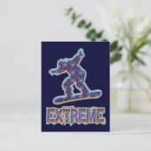 EXTREME SNOWBOARING POSTKARTE (Stehend Vorderseite)