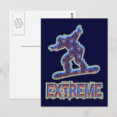 EXTREME SNOWBOARING POSTKARTE (Vorne/Hinten)
