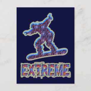 EXTREME SNOWBOARING POSTKARTE