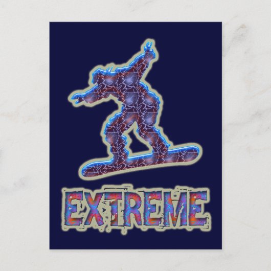 EXTREME SNOWBOARING POSTKARTE (Vorderseite)