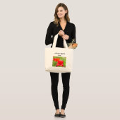 Extreme sportliche Mama! Tote Tüte Rote Mohnblume Jumbo Stoffbeutel (Vorderseite (Model))