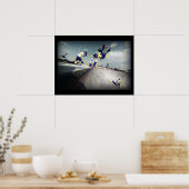 Extreme Sports Poster:Skateboarder machen Tricks Poster (Küche)
