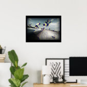 Extreme Sports Poster:Skateboarder machen Tricks Poster (Heimbüro)