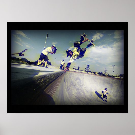 Extreme Sports Poster:Skateboarder machen Tricks Poster (Vorne)