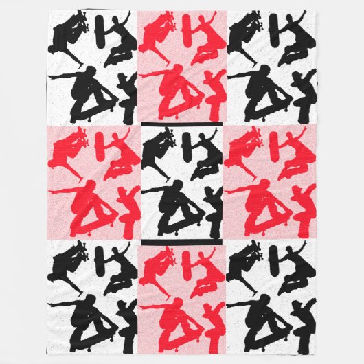 Extreme Sports Skateboarding Skate Park Fleecedecke (Vorderseite)