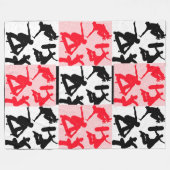 Extreme Sports Skateboarding Skate Park Fleecedecke (Vorderseite (Horizontal))