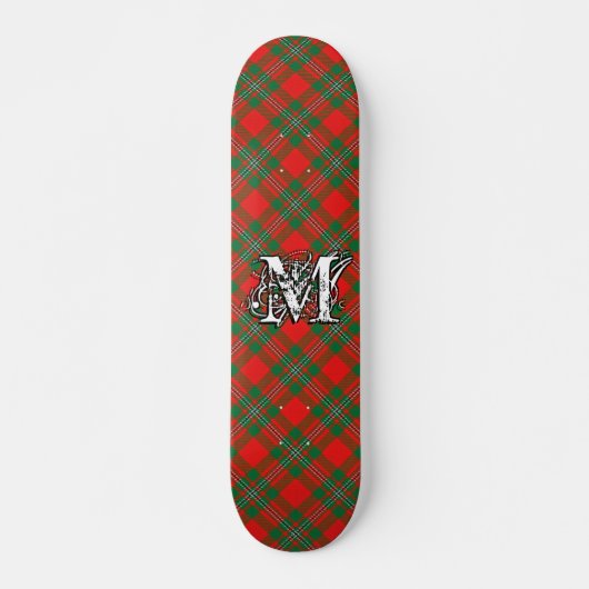 Extreme Tartan Clan Gregor MacGregor Monogram Skateboard (Vorne)
