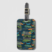 Extreme Tokyo Street Racing Pattern Gepäckanhänger (Vorderseite Vertikal)