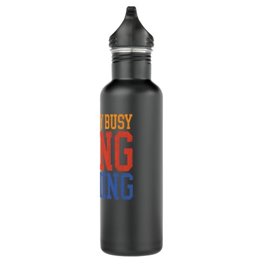 EXTREMELY BUSY DOING NOTHING Funny Lazy Gift Idea Edelstahlflasche (Rechts)