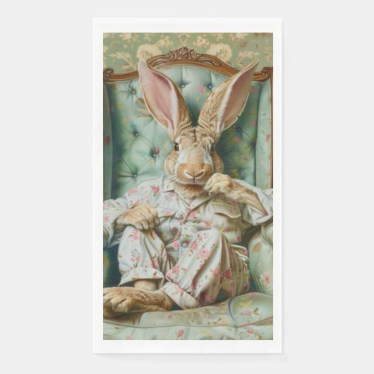 Extremely Sophisticated Rabbit Guest Towels Serviette (Vorderseite)