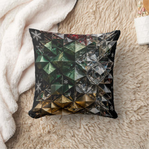 Extremer abstrakter 3D-Mosaik-Weihnachtsbaum  Kissen