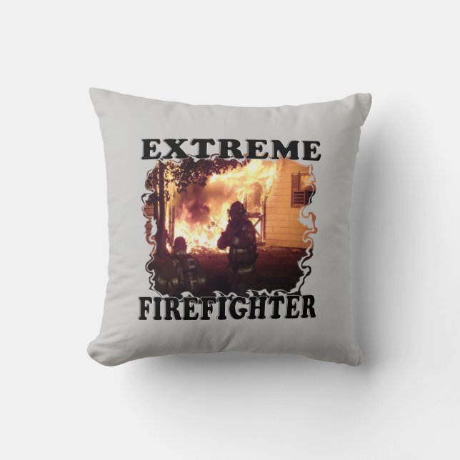 Extremer Feuerwehrmann Kissen (Vorderseite)