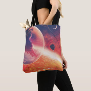 Extremer Heißluftballon über vulkanischer Höllenla Tasche