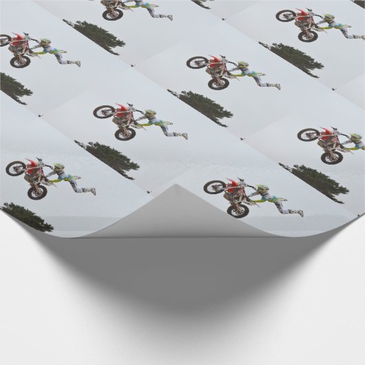 Extremer Motocross Geschenkpapier (Ecke)