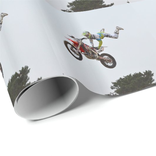 Extremer Motocross Geschenkpapier (Rolleneckpunkt)