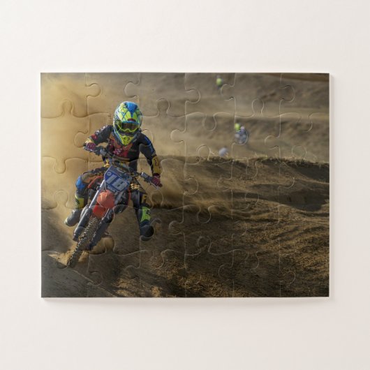 Extremer Motocross-Motorrad-Motorsport-Bike Puzzle (Horizontal)