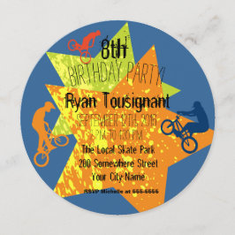 Extremer radfahrender Geburtstags-Kreis laden ein Einladung