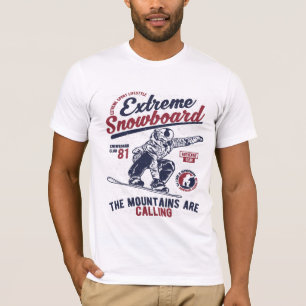 Extremer Snowboard, Die Berge rufen T-Shirt