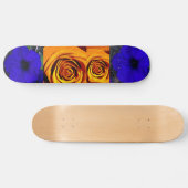 Extremer Sport mit Blumen Skateboard (Horizontal)