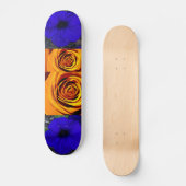 Extremer Sport mit Blumen Skateboard (Vorderseite)