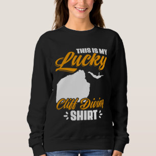 Extremer Springender Klippen Springer Glücklicher Sweatshirt
