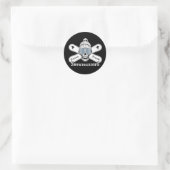 Extremes Freeride-Snowboarden Runder Aufkleber (Tasche)