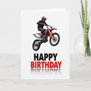 Extremes Geburtstags-Motorrad-Sprung-Karte Karte