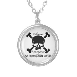 Extremes Geocacher Versilberte Kette